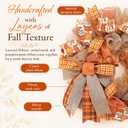 24 Inch Fall Wreaths for Front Door, Pumpkin Wreath