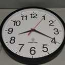 Atomic Wall Clock, Modern 14 Inch Battery Operated Wall Clocks, Analog Clock for Living Room, Office, Home, Bedroom, Kitchen, Bathroom(Black)