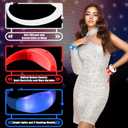 12 Pcs LED Glow Bracelets Sound Activated Flashing Light Up Bracelet for New Years Eve Glow in the Dark Party Supplies Christmas Party Favors Birthday Gift Carnival Concerts Night Events