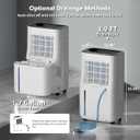 Ludatido 2025 Upgraded 5000 Sq.Ft 80 Pint Dehumidifier for Basements with Large 6.5L Water Tank, 24H Timer, Child Lock, Defrost, Silent, Mold, 4 Modes Operation Auto Shut-off