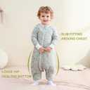 2.5 TOG Removable Long Sleeve Sleep Sack with Legs, Super Soft 100% Cotton Winter Toddler Sleep Bag with Feet, Graphic, Size S