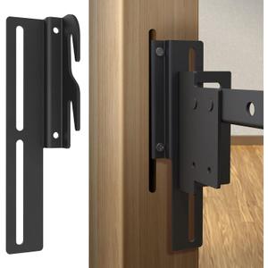2 Pcs #711 Bed Frame Brackets for Headboard or Footboard, Bolt-On to Hook-On Conversion Brackets Bed Hook Adapter,Headboard Hook Set Extra Heavy Duty, Black