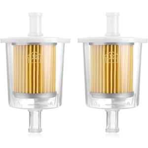 FUEL FILTERS INDUSTRIAL HIGH PERFORMANCE UNIVERSAL INLINE GAS FUEL LINE 3/8" 2 Pack