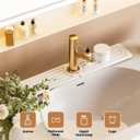 Dayacoco Faucet Mat for Kitchen Sink,Super Absorbent Diatomite faucet mat, Quick Drying Stone Sink Tray, Faucet Splash Guard for Kitchen,Bathroom Counter (White, 23.6 x 3.9inch)