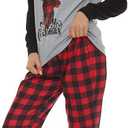 VENTELAN Family Matching Christmas Pajamas Set Holiday Santa Claus Sleepwear Xmas PJS Set for Couples and Kids (2T, Grey Deer)