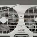 Comfort Zone Twin Window Fan with Reversible Airflow Control, 9 inch, Auto-Locking Expanders, 2 Speed Fan, Dual Fan, Exhaust, Airflow 9.84 ft/sec, Ideal for Home, Kitchen, Bedroom & Office, CZ319WT