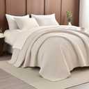 Lady Ann Wheat Cal King Bedspreads Set, 3 Piece King Size Quilt Set (118x106) for Bed, Lightweight & Soft Farmhouse Coverlet All Season Quilted Bedding Sets