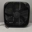 3 Speed Box Fan, Indoor Electric Fan for Home Cooling, 5 Blades, Lightweight Design, 67 Watts, 20-Inch, Black, 6.8"D x 20.86"W x 21.33"H