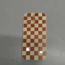 Skyseaco Compatible with iPhone 14 Pro Case Cute Checkerboard Checkered Pattern Design Soft Slim TPU Phone Case Shockproof Full Camera Protection for Women Girls - Yellow&Brown