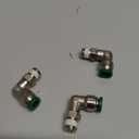 Parker W169PLP-4-1 Prestolok PLP Push-to-Connect Instant Fitting, Tube to Pipe, Nickel Plated Brass, Push-to-Connect and Male Pipe 90 Degree Elbow Swivel, 1/4" and 1/16"