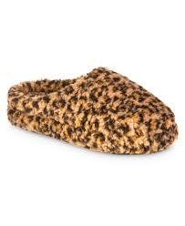 Isotoner Women's Indoor/Outdoor Slip-on Fiona Clog Slippers with Memory Foam, Cheetah, Size 6.5-7