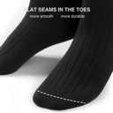 DAVID ARCHY Men's Pure Cotton Ultra Soft Knit Trouser Crew Dress Socks 6 Pack (6-9, Dark Gray) (Gray)