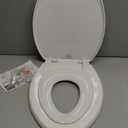 Little2Big Toilet Seat with Built-In Toddler Potty Training Seat, Slow Close, Easy to Install, Made in USA, ELONGATED, White