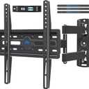 Mounting Dream TV Wall Mount Swivel and Tilt for Most 26-55 Inch TV, TV Mount Perfect Center Design, Full Motion TV Mount Bracket with Articulation, up to VESA 400x400mm, 60 lbs, MD2377