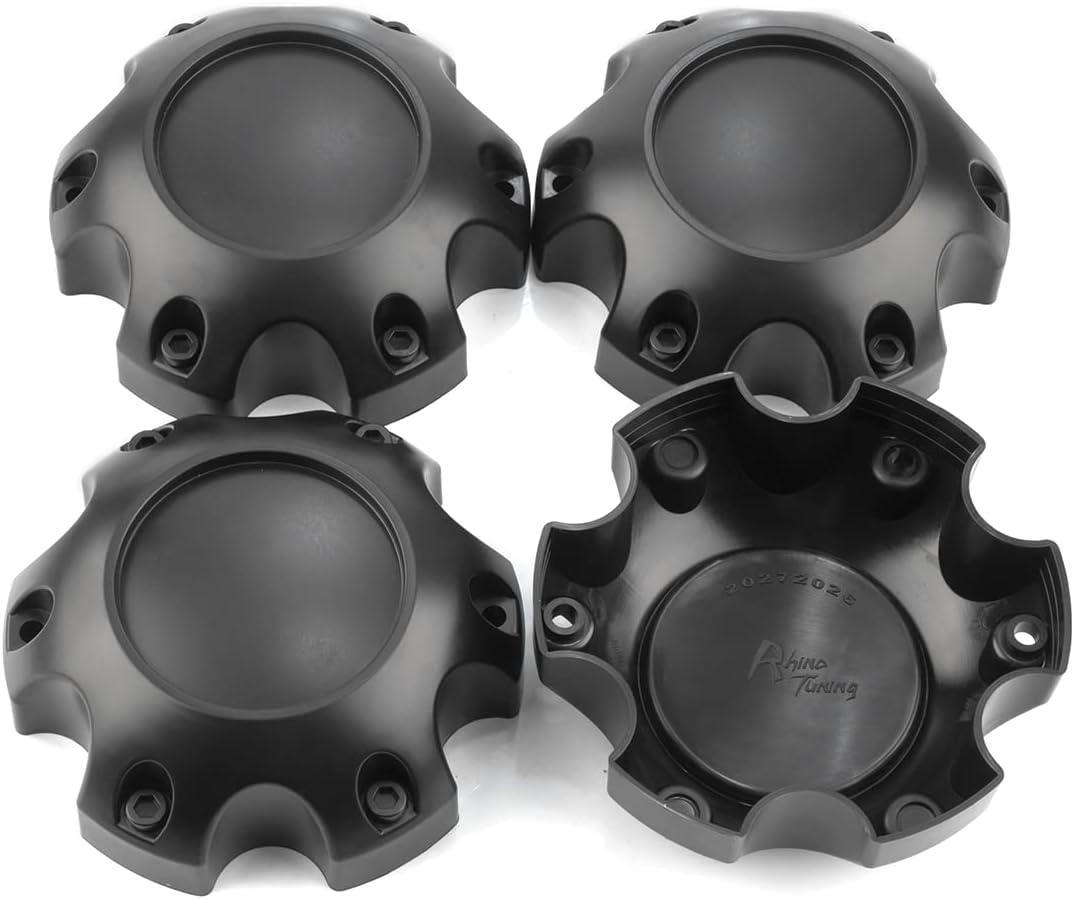 Wheel Center Caps for Ultra Motorsports 6 Lug Center Hubcaps, P/N: 89-9765 C812206, 4 Pack Black Center Cover Ror Rim