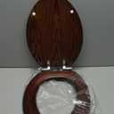 Angel Shield Elongated Wood Toilet Seat with Quiet Close,Easy Clean,Quick-Release Hinges,(Elongated,Dark Walnut) (Elongated-18.5")