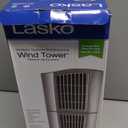 Lasko Wind Tower Platinum Compact Desktop Fan for Home with 3 Speeds, Widespread Oscillation, 14", Gray, 4910