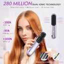 New Go Brush Pro 2026 Cordless Hair Straightener Brush, 280M Dual-Pole Ions, 1-Min MCH Fast Heat, 4000mAh 45-Min Runtime,TSA Mini& Travel,Auto Shut-Off,121 Teeth For Anti-Scald Frizz-Free Salon Smooth