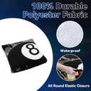 MABOZOO 8 Ball Pattern Billiard Pool Table Cover, Waterproof and Tearproof Snooker Table Cover for PoolTable, Indoor/Outdoor Pootable Accessories for Protecting Felt