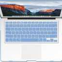 IBENZER Compatible with Macbook Pro 13 Inch Case 2015 2014 2013 end 2012 A1502 A1425, Hard Shell Case with Keyboard Cover for Old Version Apple Mac Pro Retina 13, Airy Blue, R13ARBL+1A