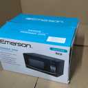 Emerson MW9255B Countertop Microwave Oven, 6 Pre-Programmed Settings, Removable Glass Turntable and Child Safety Lock, 0.9 Cu ft, 900W, Black