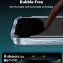 UNBREAKcable 2PCS Screen Protector for iPhone 15-1 Privacy Tempered Glass+1 Clear Glass Double Shatterproof [Easy Installation Frame] [9H Hardness] [Case Friendly] Anti-Scratch for iPhone 6.1 inch