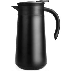 28oz Coffee Carafe Airpot Insulated Coffee Thermos Urn Stainless Steel Vacuum Thermal Pot Flask for Coffee, Hot Water, Tea, Hot Beverage - Keep 9 Hours Hot, 18 Hours Cold (Black)