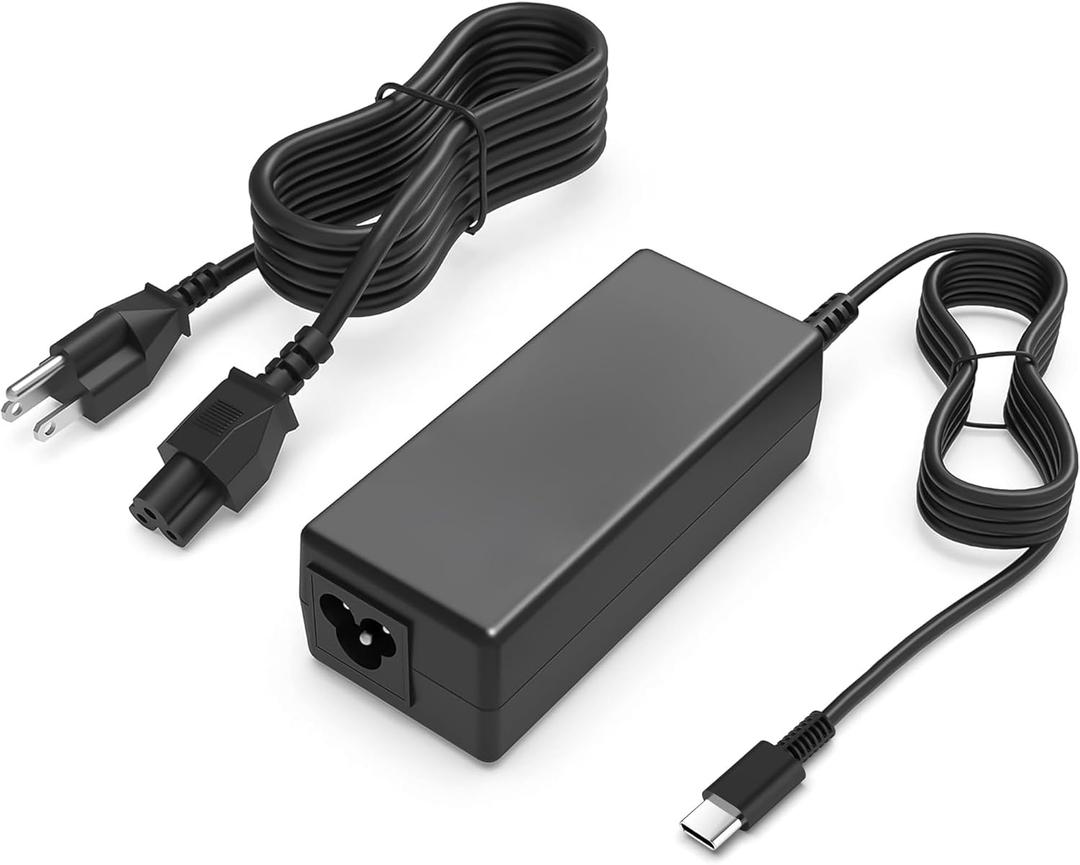 65W USB C Laptop Charger Compatible with Lenovo ThinkPad Yoga Chromebook Fast Power Supply AC Adapter