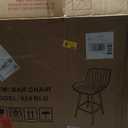 Bar Stools Set of 2 - Luxury Bar Stools Counter Height Barstool 24 Inch Seat Height Upholstered Velvet Barstool Set of 2 Blue Counter Stools for Kitchen Island, Home Counter, Bar Pub (Blue).