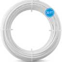 30FT 1/4 Inch O.D.RO Water Tubing,NSF Certified Pipe for RO(Reverse Osmosis) Water Purifier Filter System,BPA free Flexible Plastic Hose(white)