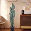 Artificial Cactus 39 Inch Fake Cacti Faux Plant with Black Planter for Home Garden Store Office Floor Decoration