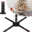 Christmas Tree Stand, Foldable Christmas Tree Stands for 6-8 FT Artificial Trees, Magnetic Locking for Easy Storage, Sturdy Metal Xmas Tree Holder with Wide Base Prevents Tipping