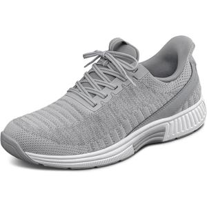 Orthofeet Women's Orthopedic Knit Kita Hands-Free Sneakers (8.5 Wide, Grey)