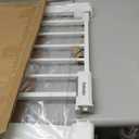 Babelio Baby Gate for Doorways and Stairs, 26-31" Pet Gate with Wide Walk Thru Door and Lock Indicator, No Drill Pressure Mounted Safety Gate with Double Lock and Self-Closing, White