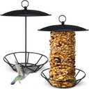 2 Pcs Cylinder Bird Feeder Outdoor S-6-2 Seed Cake Feeder Metal Suet Cake Holder Backyard Wild Birdfeeding Bird Feeders for Outdoors Garden