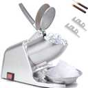 Dual Blade Ice Shaver Machine, 143 lbs/hr, 300W Electric Ice Crusher Machine with Ice Pick for Home and Commercial Use, ETL-Listed, Blue