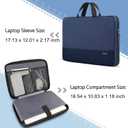 Ytonet 17 17.3 Inch Laptop Sleeve Case, Water Resistant Laptop Carrying Case with Handle, Compatible with MacBook HP Dell Lenovo Surface Asus Acer Notebooks, Gifts for Men Women Mom, Dark Blue