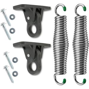 SwingMate Porch Swing Hanging Kit - 750 Lbs. Capacity - Proudly Made in The USA - Patented Heavy-Duty Suspension Swing Hangers and Springs for Hammock Chairs or Ceiling Mount Porch Swings - (Chrome)