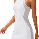 JOYSPELS Athletic Tennis Golf Dress for Women,Spring Summer Dresses | Built-in Bra,Separate Shorts (White, XL)
