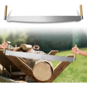 4' Two Man Crosscut Saw, High-Efficiency Cutting, Fit for Felling Wet Logs, Dry Logs, Trees