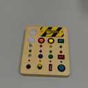 Busy Board Montessori Toys for Toddler, Wooden Sensory Board Switch Toy with Shape Sorter LED Light Up Toys Educational Plane Travel Activity for Girls & Boys