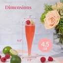 Prestee 48 Pack Champagne Flutes Plastic Disposable - Gold Glitter Flute Glasses for Champagne, Mimosa Bar, New Year's Eve 2025 Party Supplies, Wedding, Shower, Event - 4.5 oz Fairy Stemware