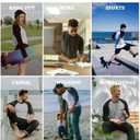 Mens T-Shirts Baseball Vintage Fashionable Lightweight Casual Cotton Crew Neck Slim Fit with Raglan Long Sleeves (Gray, XXL)