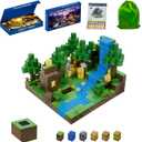 Magnetic Blocks Cubes 128PCS STEM Cube Building Blocks Magnet Tiles Waterfall Adventure Set Learning Toys for Kids Montessori Sensory Play Educational Birthday Gifts Boys & Girls Ages 3 4 5 6 7-12