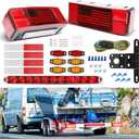 RVZONE LED Trailer Lights Kit for Utility IP68 Waterproof Boat Trailer Lights and Wiring Kit w/License Plate Lights Brake Lighting Marker Lighting, for Boat Truck RV