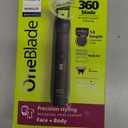 Philips Norelco OneBlade Pro 360 Face + Body, Electric Shaver, Beard Trimmer and Body Groomer, with 360 Blade Technology, 14-Length Precision Comb, Body Kit, Soft Pouch, Model QP6542/70 (Black/Lime Green)