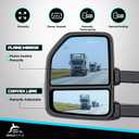 Power Heated Tow Mirrors Compatible with 20152020 Ford F-150, Trailer Towing Side Mirrors w/Turn Signal, Spot Auxiliary Light, Puddle Light, 22 to 8 Pin Adapter Included, Can fit Different Interfaces