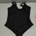 Nebility Shapewear Bodysuits for Women Tummy Control Body Shaper Deep V Neck Thong Body Suits (Black,Small)