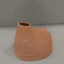 Ceramic Small Flower Vase Floral Container Modern Aesthetic Table Centerpiece Tabletop Ornament for Entrance Desk Housewarming Gift, Brown (Terracotta)