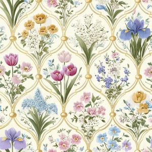 Vintage Moody Colorful Multi Floral Wallpaper Self Adhesive Peel and Stick Bouquets Watercolor Flower Contact Paper Removable Waterproof for Bedroom Living Room Decor Renter friendly 17.71"x 118.1" (QZ-HL00325-1a)